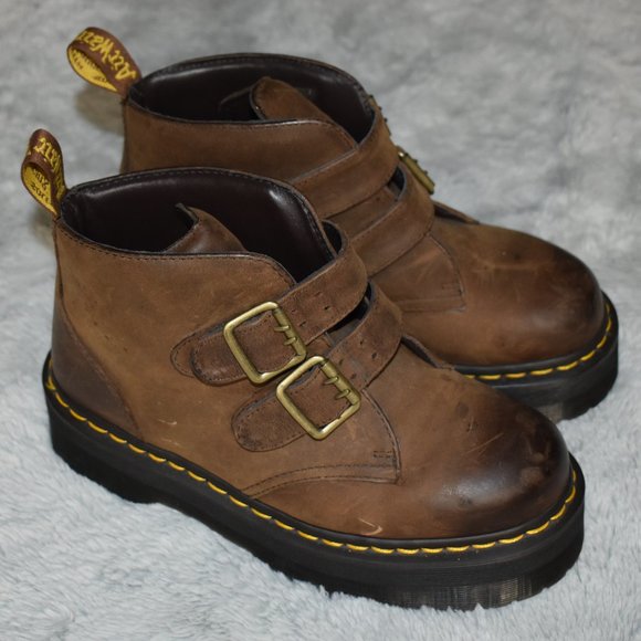 Dr. Martens Shoes - DOC MARTENS Devon Genuine Leather Platform Boots | Aztec BRN | SZ 7 |Dr. Martens